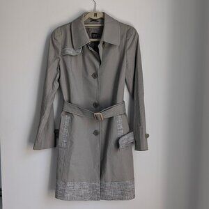 NEW: Cinzia Rocca Lightweight Trench Coat - Made in Italy - Size 6 --NEVER WORN